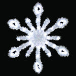 Vickerman D492055 3.5' Metallic Snowburst With 30 Pure White LED Lights Christmas Light Pole Decoration