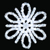 Vickerman D492057 4.5' Metallic Spiral Snowflake With 48 LED Lights Christmas Light Pole Decoration