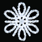 Vickerman D492057 4.5' Metallic Spiral Snowflake With 48 LED Lights Christmas Light Pole Decoration