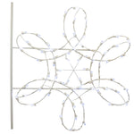 Vickerman D493045 4 .5' Double Spiral Snowflake Commercial Pole Decoration With 66 Pure White LED Lights.