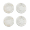 Two's Company DAT109-S4 Set of 4 White Marble Coasters