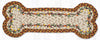 Earth Rugs Harvest Border Dog Bone Shaped Jute Pet Mat 9x24 Inches