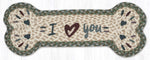 Earth Rugs I Heart You Dog Bone Shaped Braided Jute Stair Tread – 9"x24"