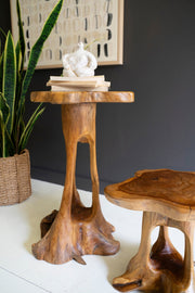 Decorative teakwood accent tables set