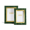Two's Company DGJ119-S2 Set of 2 Green and Gold Photo Frame
