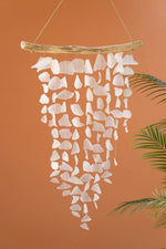 Driftwood and Seaglass Chime Coastal Breeze Frosted Glistening Sea Glass 26" L by Kalalou