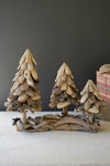 Rustic Driftwood Christmas Trees on Base – Handmade Holiday Accent