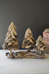 Driftwood christmas tree trio tabletop holiday decor