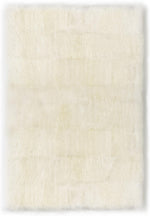Long Wool Sheepskin Area Rug Natural Ivory 6' x 9' Indoor By Auskin