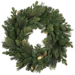 Vickerman DT210630 30" Emerald Mixed Fir Artificial Christmas Wreath Unlit