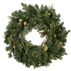 Vickerman DT210637LED 36" Emerald Mixed Fir Artificial Christmas Wreath With LED Warm White Lights