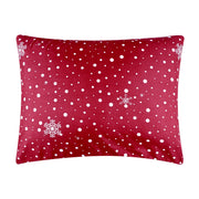Festive Red Christmas Pillow Sham – 20x26 Cotton Quilted Cover