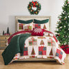 Holiday Bedroom Quilt Set – 3-Piece Red & Green Christmas Bedding