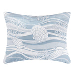 Greenland Home Fashions Dover Tidal Blue Sham – 100% Polyester, Quilted Decorative Pillow Cover for Bedroom