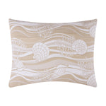 Greenland Home Fashions Dover Natural Sham – Quilted Cotton Pillow Cover, Neutral Tone with Classic Stitching