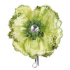 Vickerman E175413 5" Artificial Lime Green Polyester Wild Poppy Head With Sequin Glitter And Clip Pack Of 3