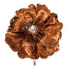 Vickerman E175428 5" Artificial Copper Polyester Wild Poppy Head With Sequin Glitter And Clip Pack Of 3