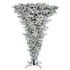 Vickerman A891556 5.5' Flocked Upside Down Artificial Christmas Tree Clear Lights