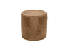 Sheepskin Ottoman – Round Shearling Cover – 40x40cm – Indoor Seating Accent
