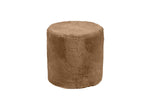 Furniture Tall Ottoman Shearling Round Butterscotch 17" x 17" x 18" By Auskin