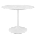 Modway Lippa 40" Round Artificial Marble Dining Table