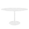 Modway Lippa 54" Oval Artificial Marble Dining Table