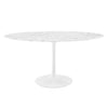 Modway Lippa 60`` Oval Artificial Marble Dining Table