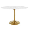 Modway Lippa 48" Oval Artificial Marble Dining Table