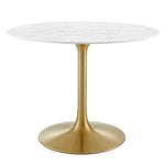 Modway Lippa 40" Round Artificial Marble Dining Table