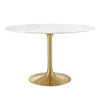 Modway Lippa 47" Round Artificial Marble Dining Table