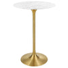 Modway Lippa 28" Artificial Marble Bar Table