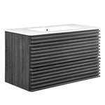 Modway EEI-4436 Render 36" Wall-Mount Bathroom Vanity, Charcoal White