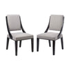 Modway EEI-4553-LGR Cambridge Upholstered Fabric Dining Chairs Set of 2 