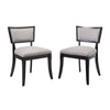 Modway EEI-4557-LGR Pristine Upholstered Fabric Dining Chairs Set of 2