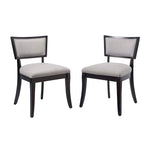 Modway EEI-4557-LGR Pristine Upholstered Fabric Dining Chairs Set of 2