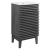 Modway EEI-5420 Render 18" Bathroom Vanity Cabinet, Charcoal White
