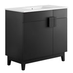 Modway EEI-6484 Miles 36” Bathroom Vanity, White Black