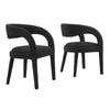 Modway EEI-6562-BLK Pinnacle Boucle Upholstered Dining Chair Set of 2
