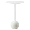 Modway EEI-6606 Aliza Round White Marble Side Table