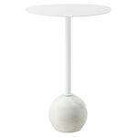 Modway EEI-6606 Aliza Round White Marble Side Table