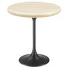 Modway EEI-6747-BLK-TRA Lippa 20" Round Artificial Travertine Side Table