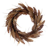 Vickerman EF214520 Artificial 20" Brown Ivory Corn Wreath. Features Brown Grass And A Circular Grapevine Base.