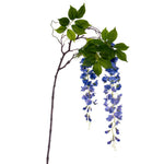 Vickerman EF222202 56" Artificial Cobalt Wisteria And Foliage Hanging Spray