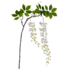 Vickerman EF222211 56" Artificial White Wisteria And Foliage Hanging Spray