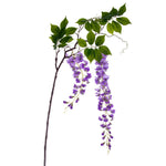 Vickerman EF222266 56" Artificial Purple Wisteria And Foliage Hanging Spray