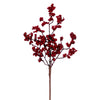 Vickerman EH210102 22" Artificial Red Outdoor Weather Resistant Berry Spray 6 Sprays Per Pack.