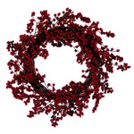 Vickerman EH210122 24" Artificial Red Outdoor Weather Resistant Berry Christmas Wreath Unlit