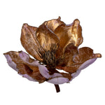 Vickerman EH211713 7" Artificial Mocha Glitter Magnolia On Clip 2 Pieces Per Bag