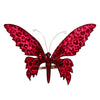 Vickerman EH211903 7.5" Red Glitter Butterfly On Clip 4 Pieces Per Bag