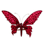 Vickerman EH211903 7.5" Red Glitter Butterfly On Clip 4 Pieces Per Bag